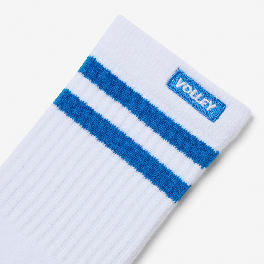 Volley Mid Sock White/Blue
