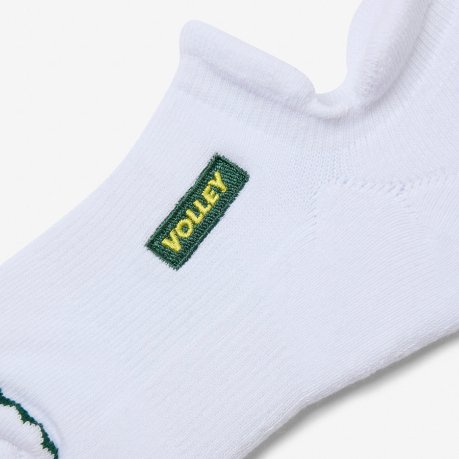 Volley No-Show Sock White/Green/Gold