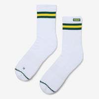 Volley Mid Sock White/Green/Gold