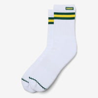 Volley Mid Sock White/Green/Gold
