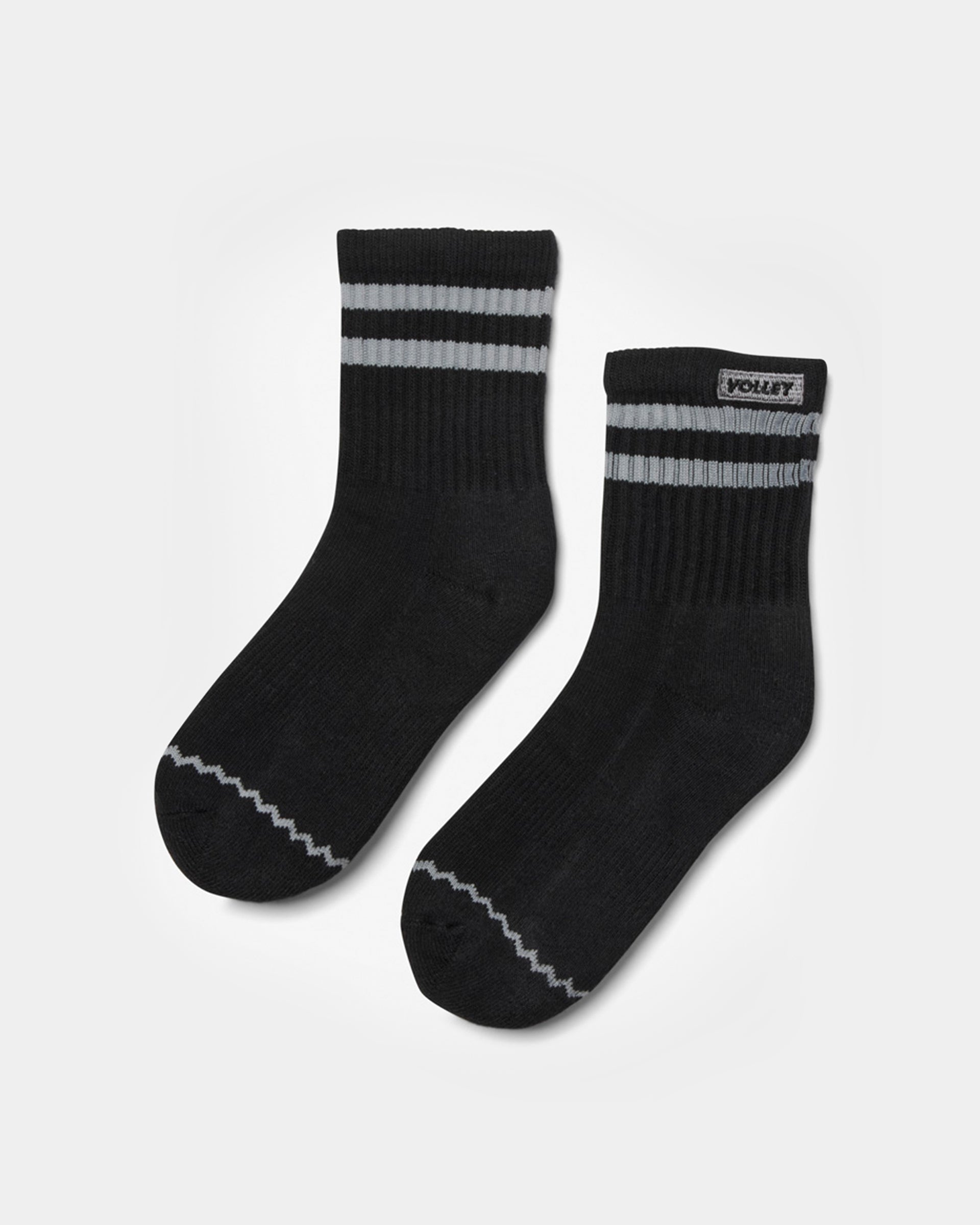 Junior Mid Socks Black/Grey
