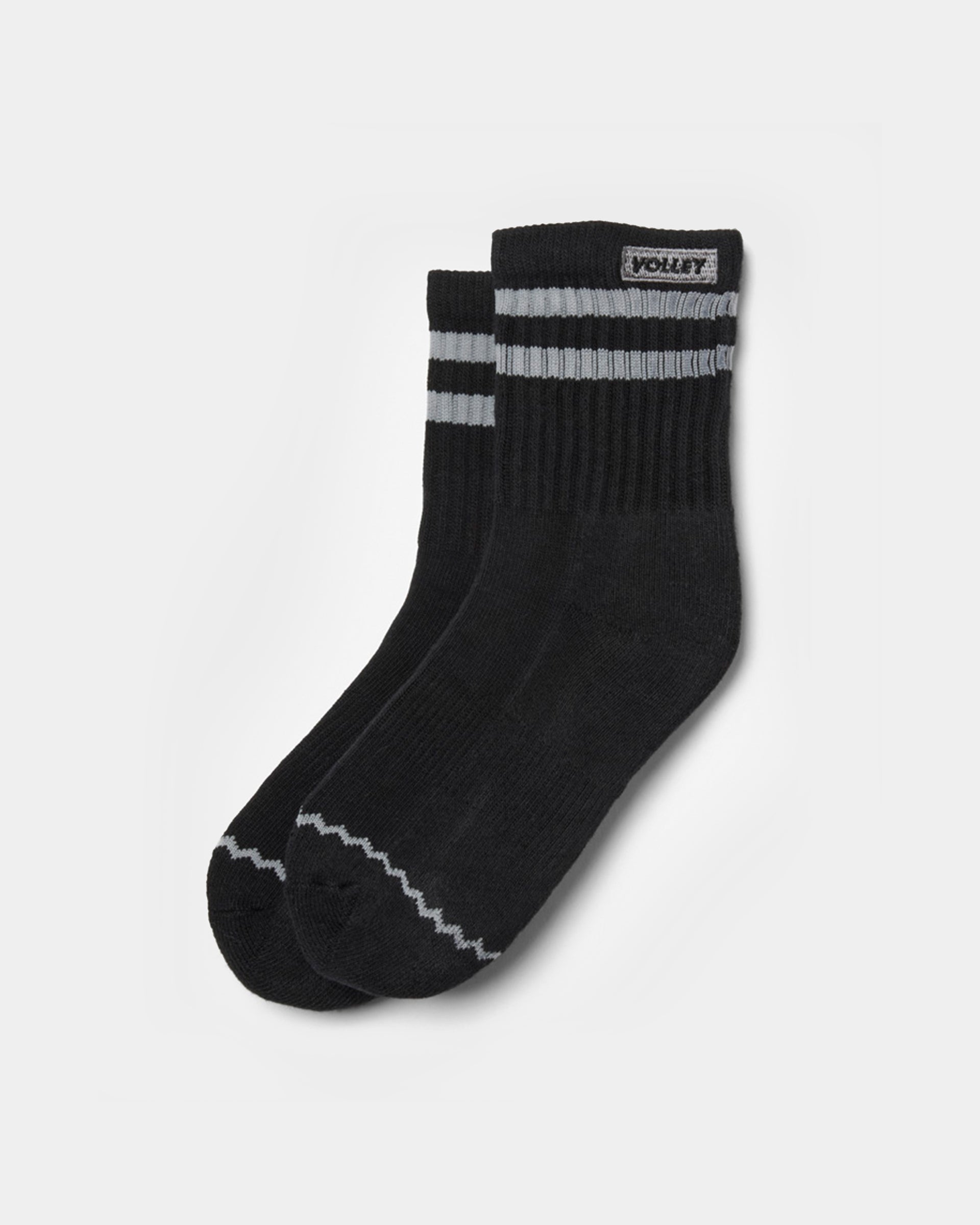 Junior Mid Socks Black/Grey