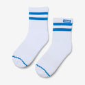 Junior Mid Socks White/Blue