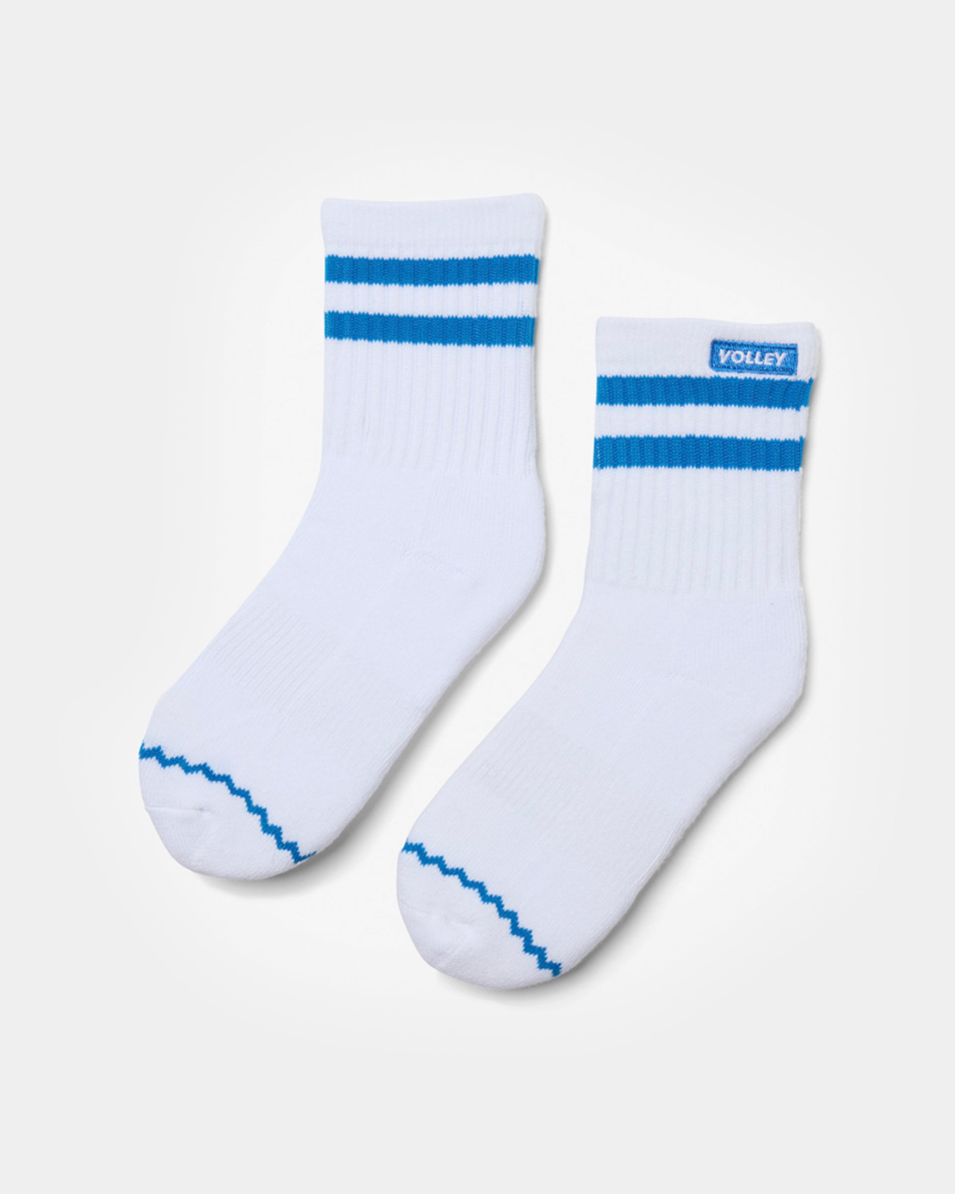 Junior Mid Socks White/Blue
