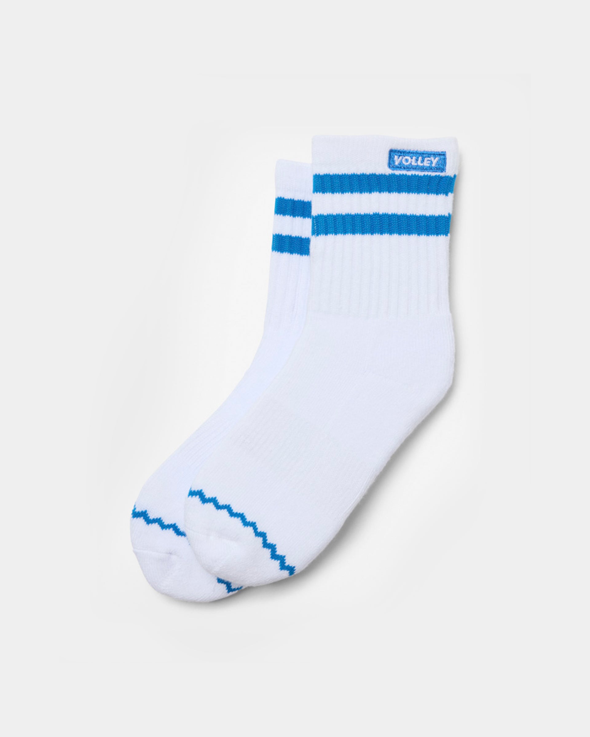 Junior Mid Socks White/Blue