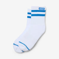 Junior Mid Socks White/Blue