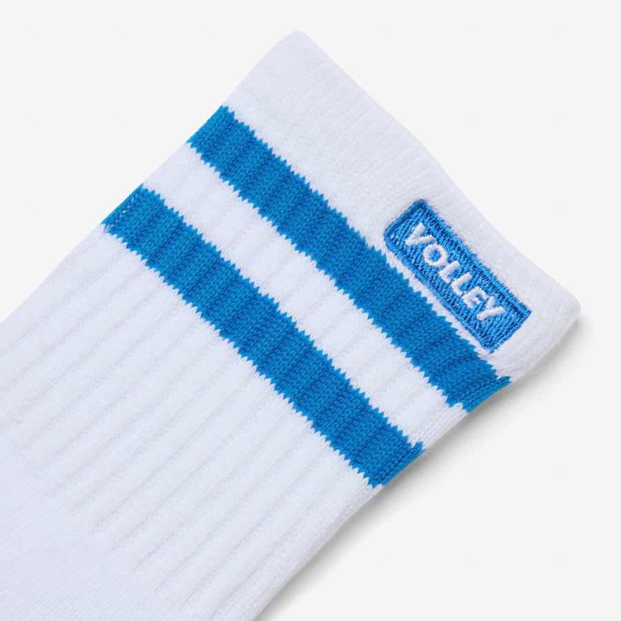 Junior Mid Socks White/Blue