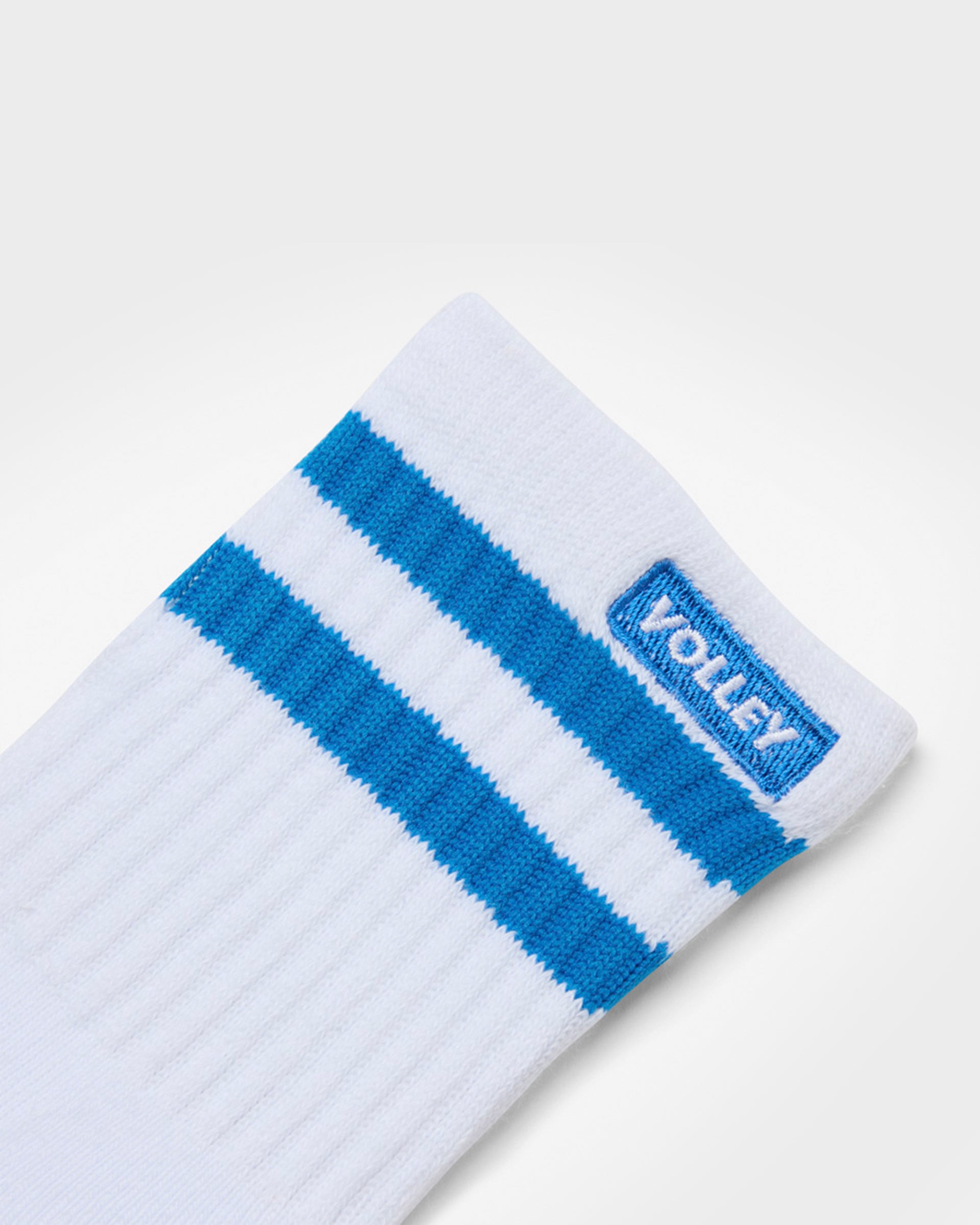 Junior Mid Socks White/Blue