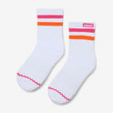 Junior Mid Socks White/Magenta