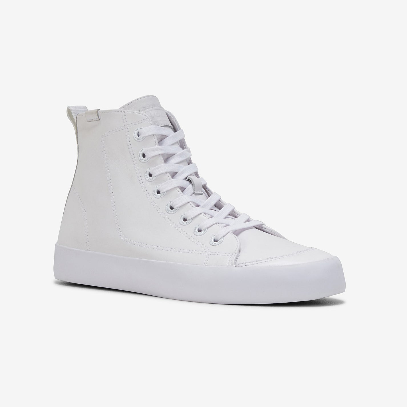 Deuce Leather High White Leather – Volley Australia